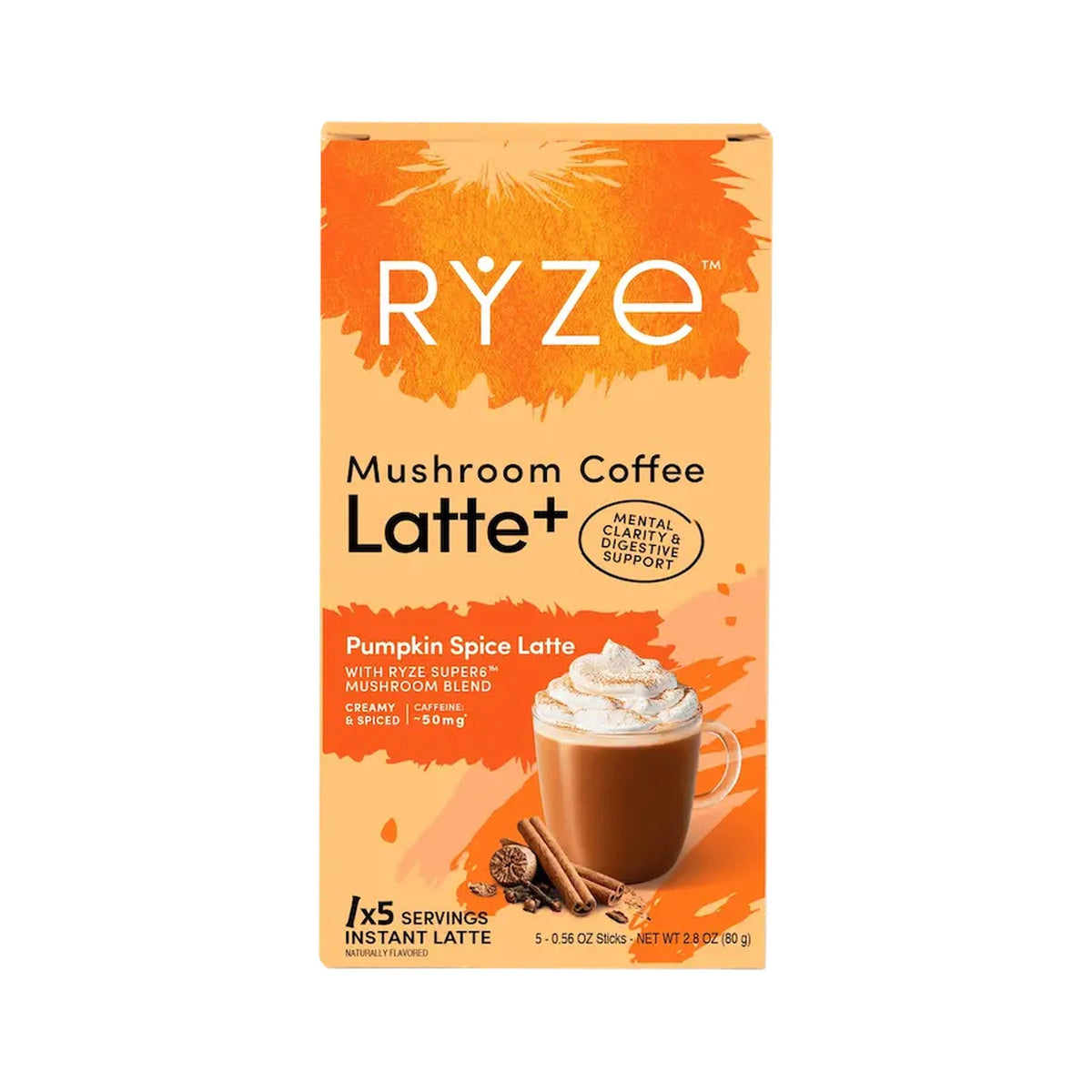 RYZE Pumpkin Spice Latte con Hongos Caja