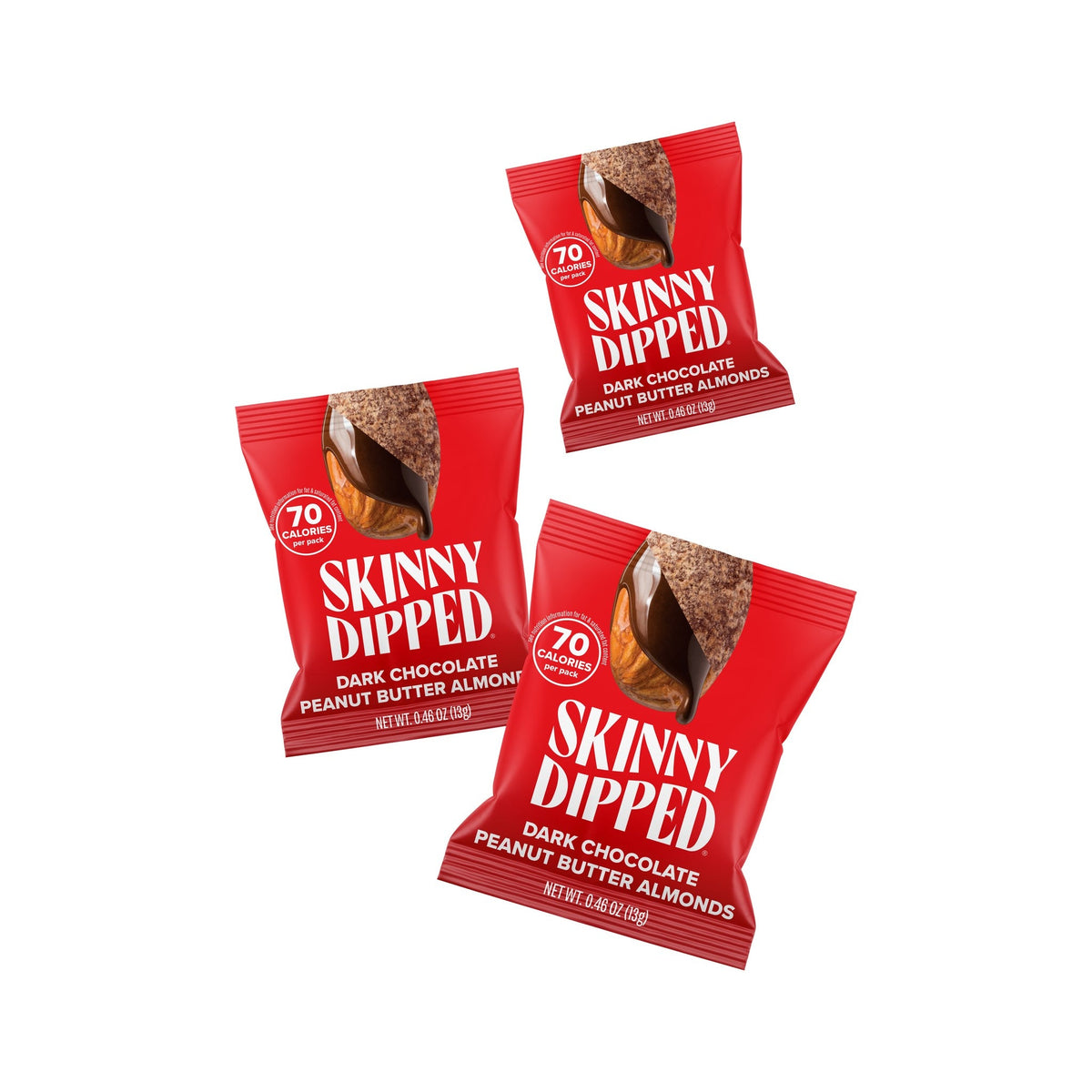 SkinnyDipped Almendras Cubiertas De Chocolate Amargo Y Crema De Cacahuate
