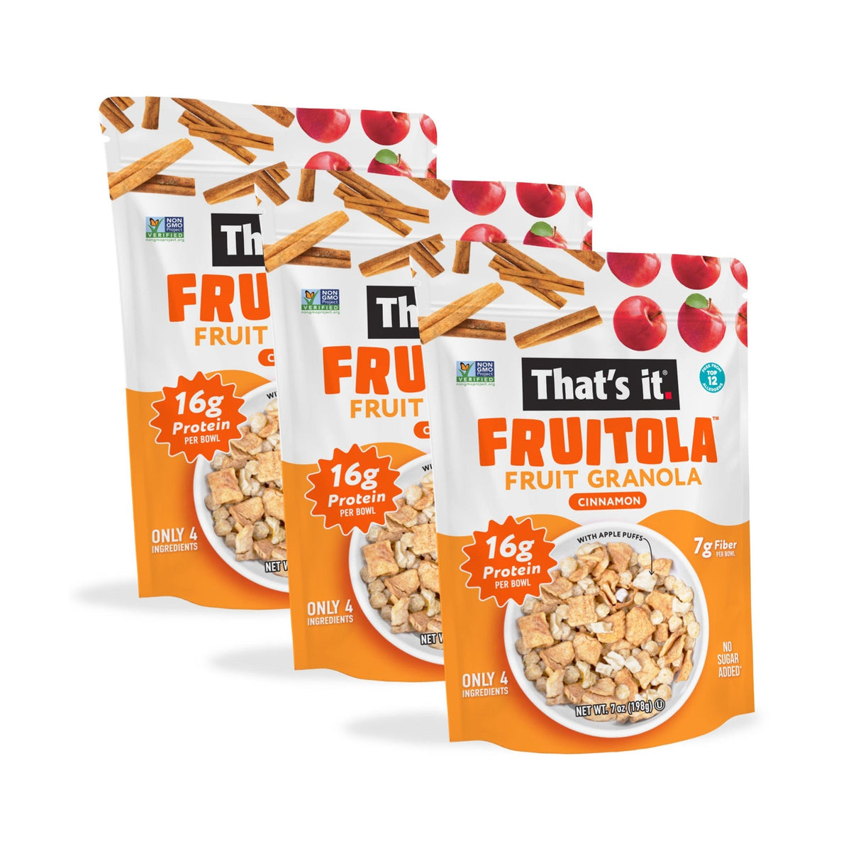 That's it. Fruitola Granola De Fruta Canela 3 Bolsas