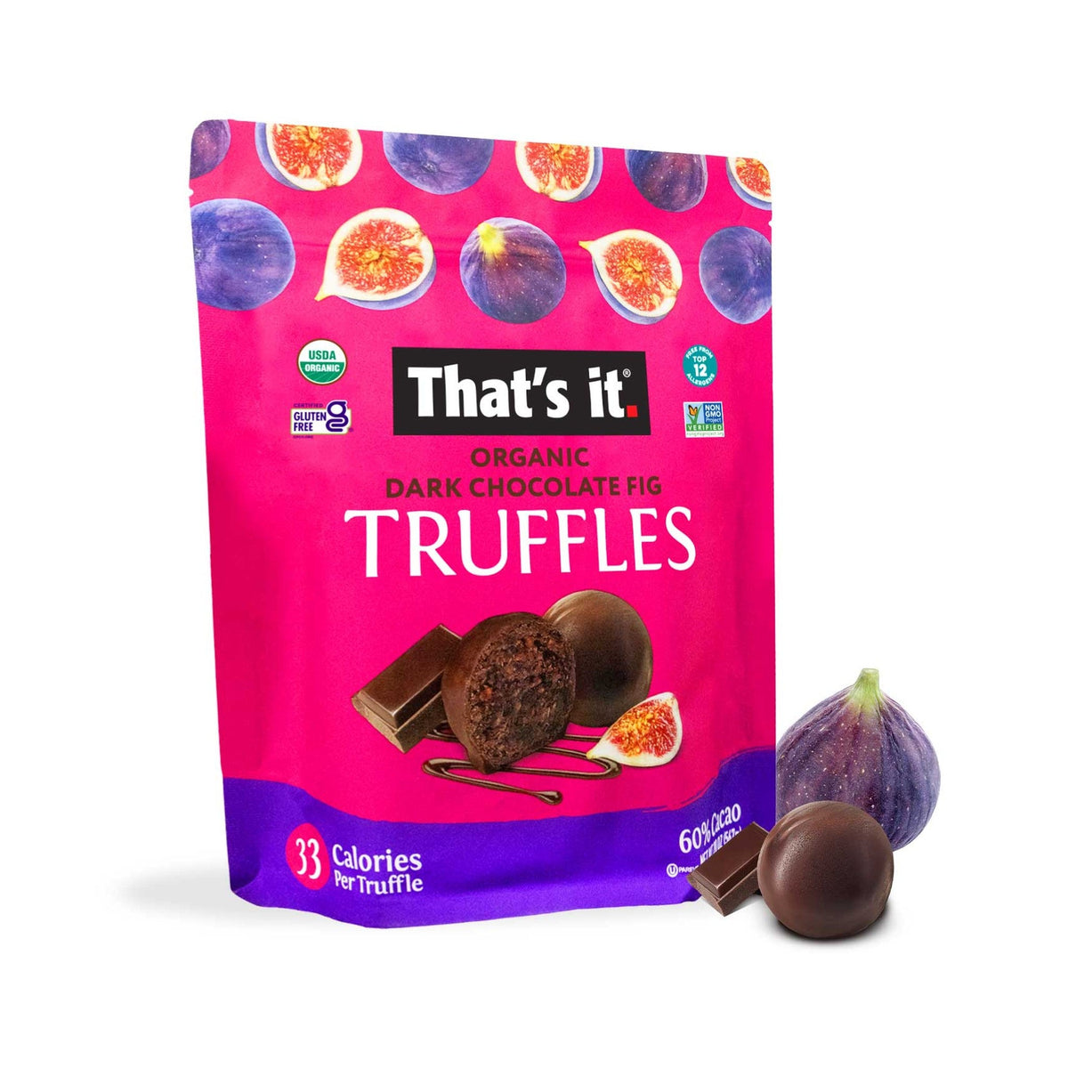 That's it. Trufas Orgánicas De Chocolate Amargo E Higo 567 g