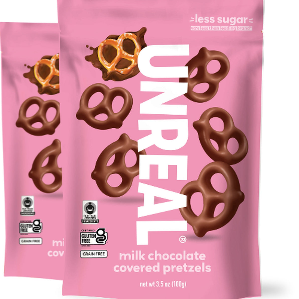 Unreal Pretzels Cubiertos De Chocolate Con Leche 2 Bolsas