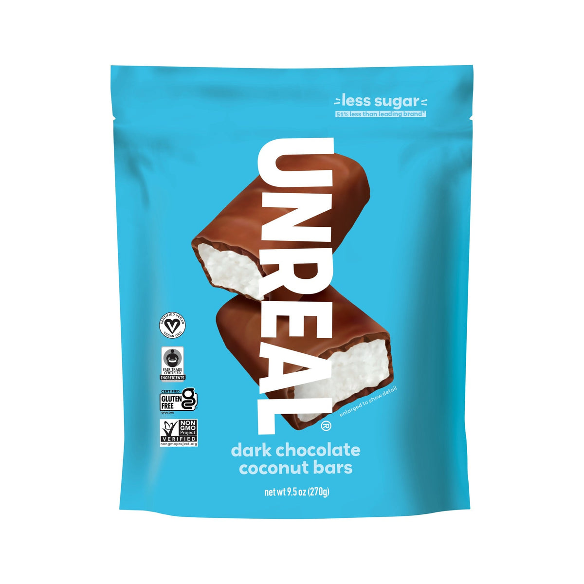 Unreal Barras De Chocolate Amargo Con Coco Bolsas Grandes