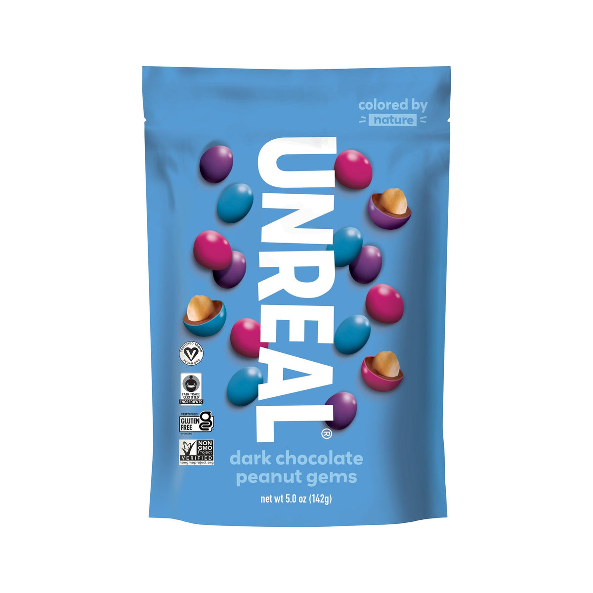 Unreal Gems Cacahuate Cubierto De Chocolate Amargo 142 g
