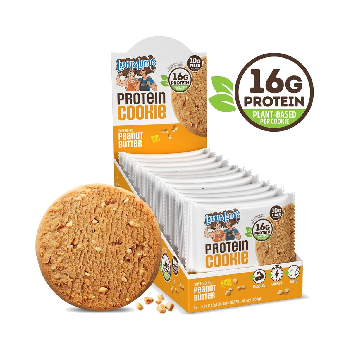 Lenny & Larry's Galleta Proteína Crema De Cacahuate 113 g 12 Piezas