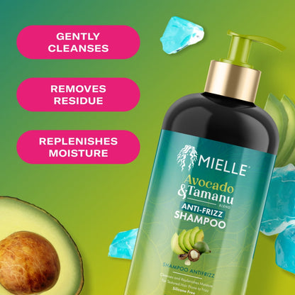 Shampoo Mielle Aguacate Tamanu 355ml Pack 2