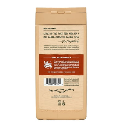 Dr. Squatch Men's Natural Body Wash, Wood Barrel Bourbon, 14 fl oz
