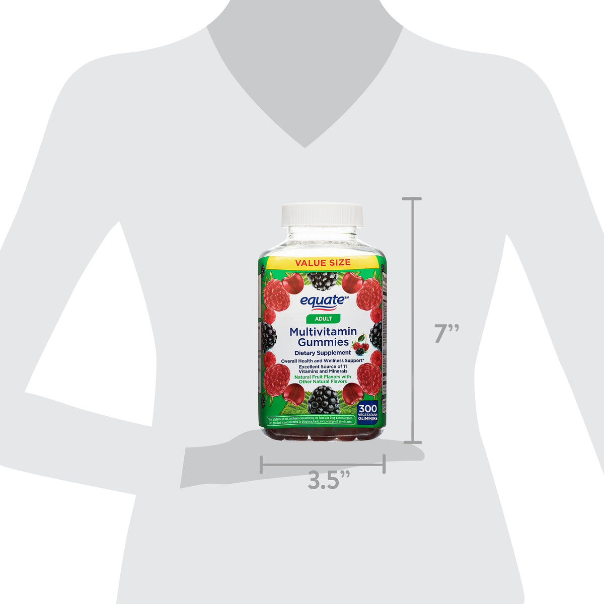 Equate multivitamínico adultos frutas 300 ct
