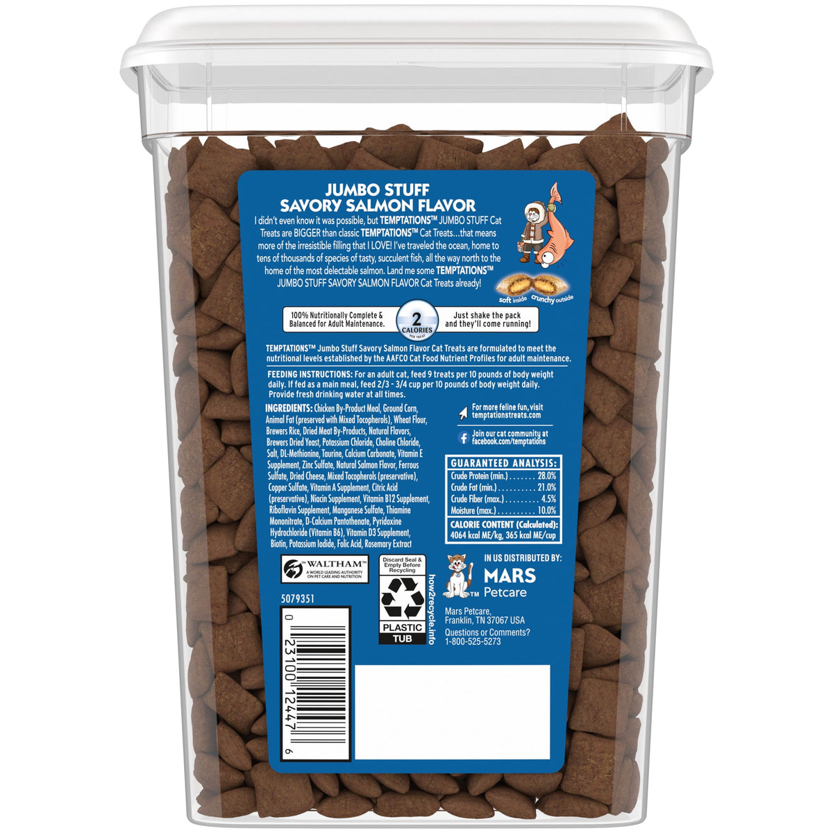 Premios Gato Temptations Jumbo Salmón 397g Pack 3