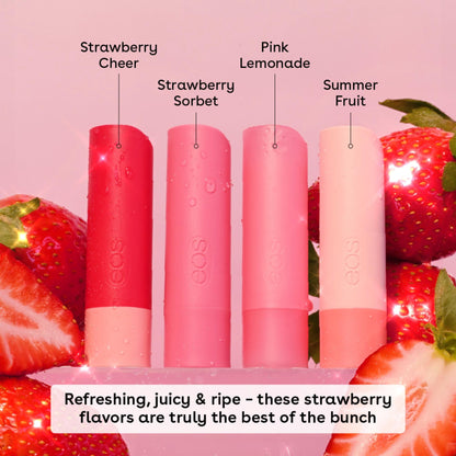 Eos Shea Bálsamo Labial Fresa 4 Piezas