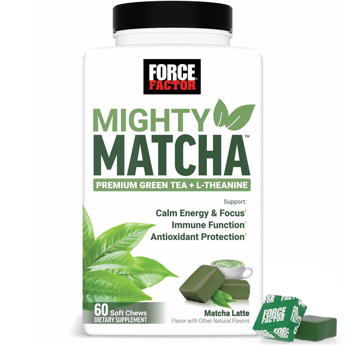 Force Factor Mighty Matcha Té Verde Con L-Teanina