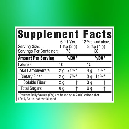 Benefiber fibra prebiótica en polvo sin sabor 17.6 oz