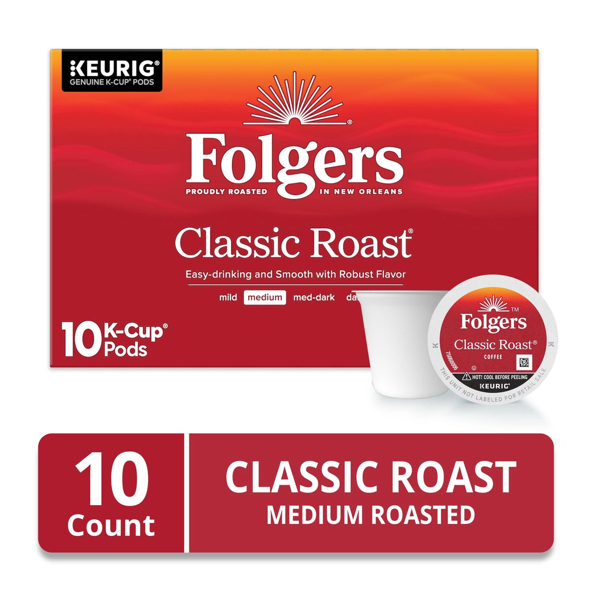 Café Folgers Classic Roast K-Cup 10 Pack 3