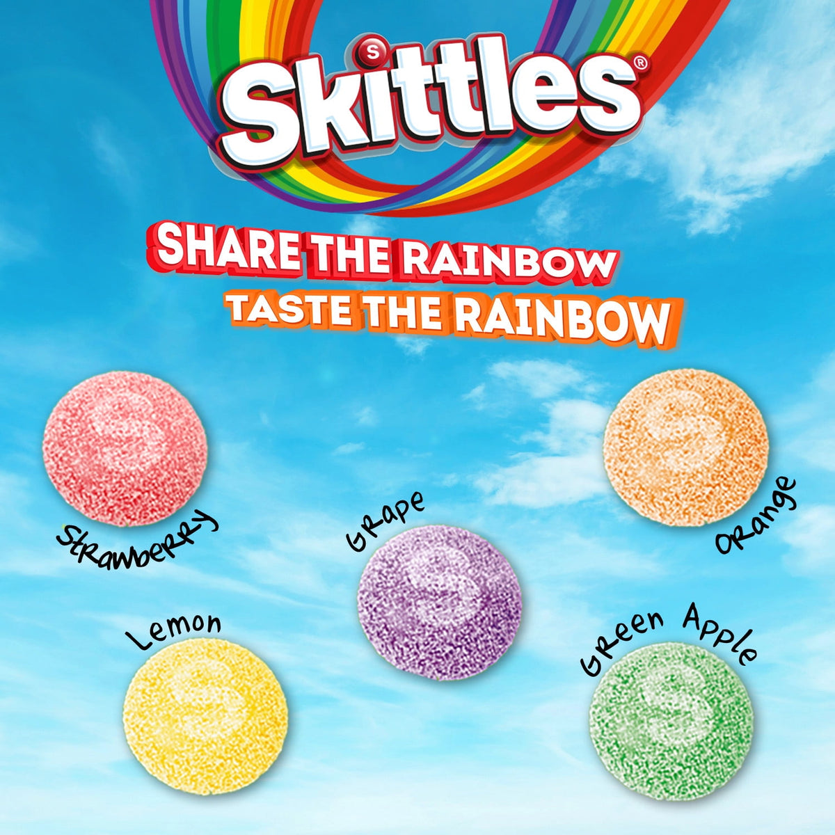 Regalo SKITTLES Dulces Ácidos 388g X2