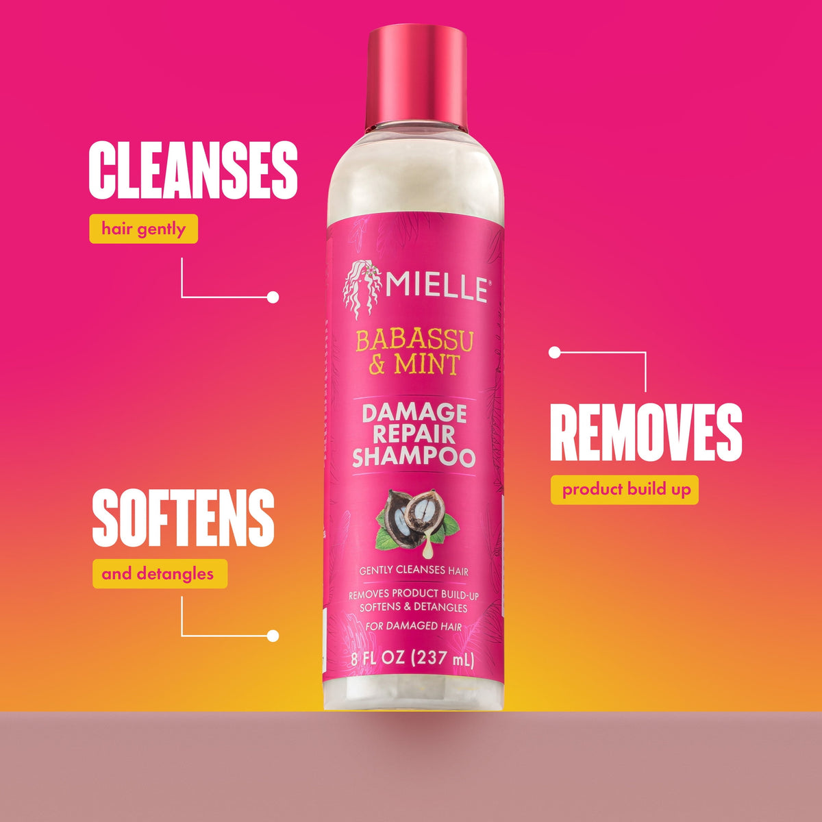 Shampoo Mielle Babassu Menta 237ml Pack 2