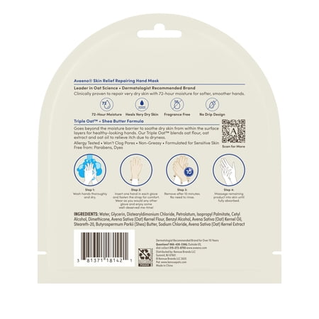 Aveeno Skin Relief mascarilla manos 1 par (1 ct)