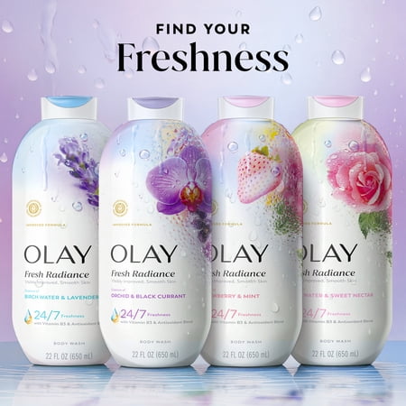 Olay Fresh Radiance gel de baño orquídea grosella 22 fl oz
