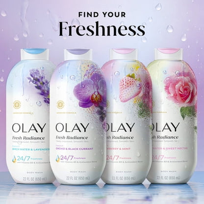 Olay Fresh Radiance gel de baño orquídea grosella 22 fl oz