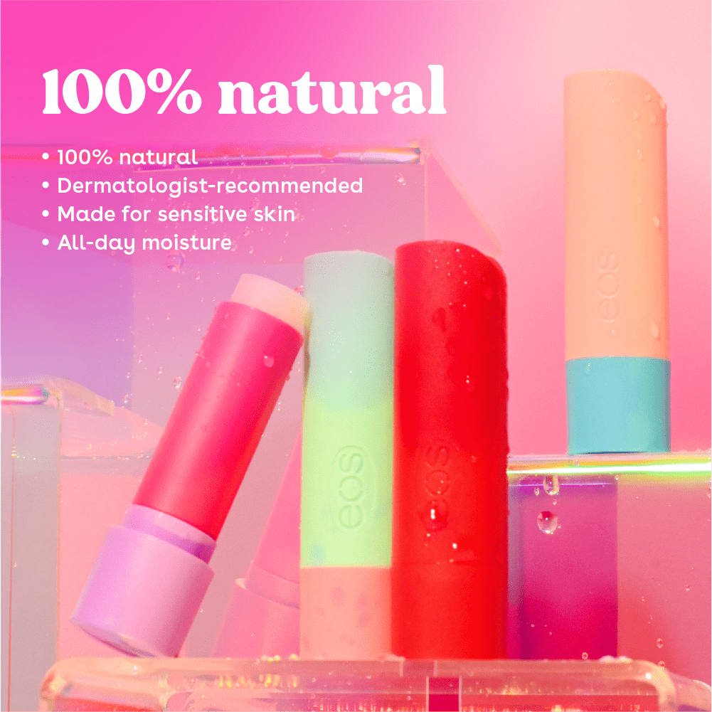 Eos Bálsamo Labial Sandía Y Lichi 2 Piezas Paquete De 3
