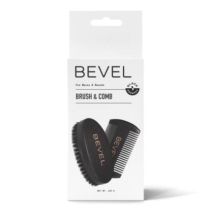 Bevel Kit Premium De Peine Y Cepillo Para Barba