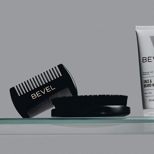 Bevel Kit Premium De Peine Y Cepillo Para Barba