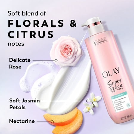 Olay Super Serum gel de baño piel sensible 20 oz