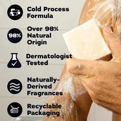 Dr. Squatch Men's Soap, Natural Bar Soap for Men, Summer Citrus, 5 oz