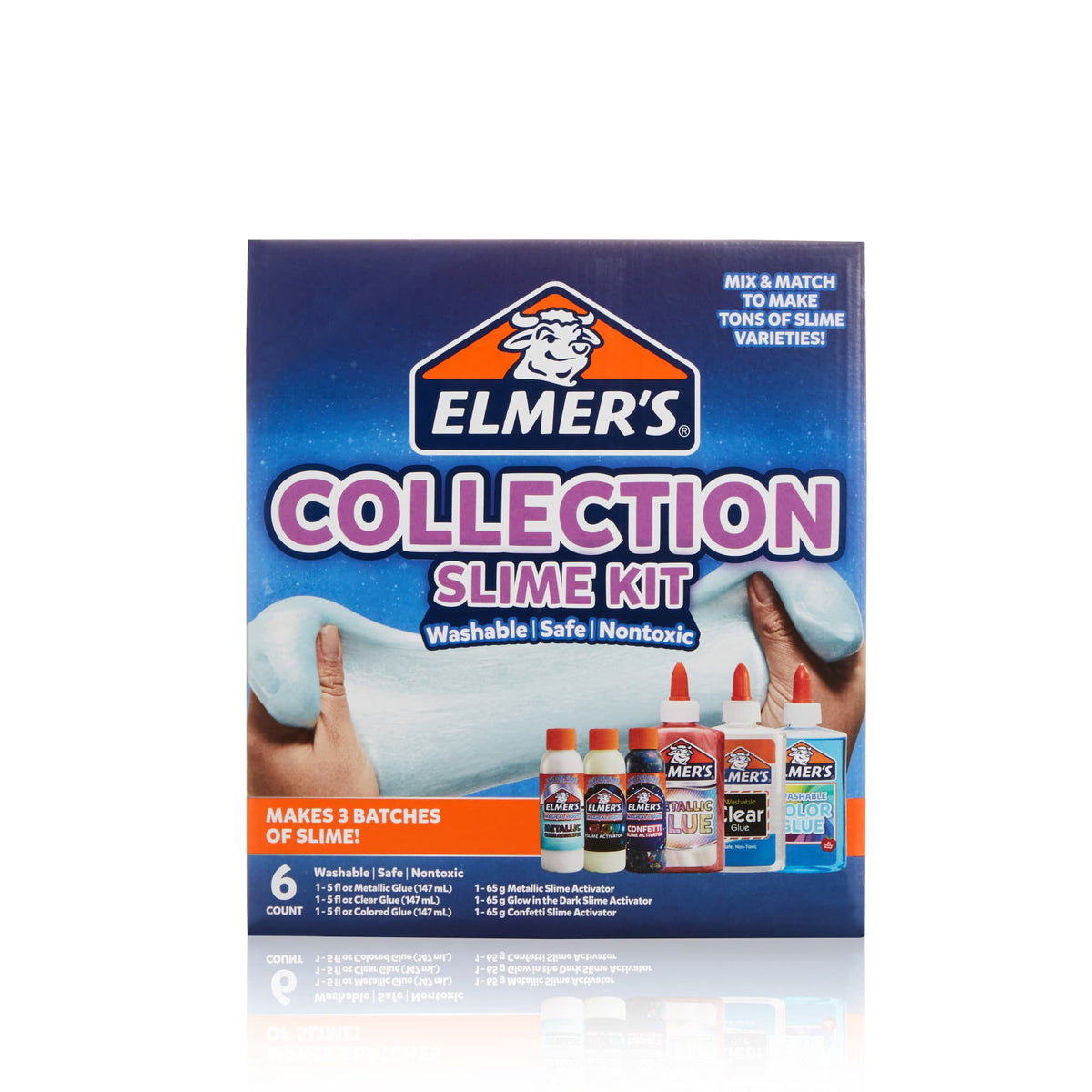 Elmer's Kit De Slime Mágico 6 Piezas Brilla En Oscuridad