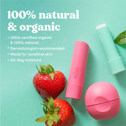 Eos Bálsamo Labial Orgánico Vainilla 2 Piezas Paquete De 3