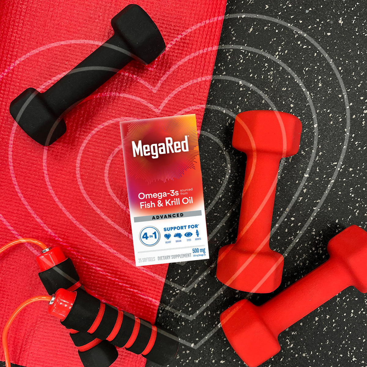 MegaRed Advanced 4 en 1 omega 3 500 mg 25 cápsulas