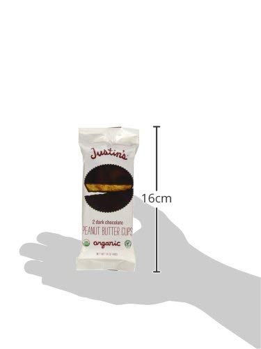 Justin's Tazas de Chocolate Amargo con Crema de Cacahuate Orgánicas 40 g