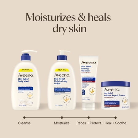 Aveeno Skin Relief Moisturizing Body Lotion, Value Size, 33 Fl oz