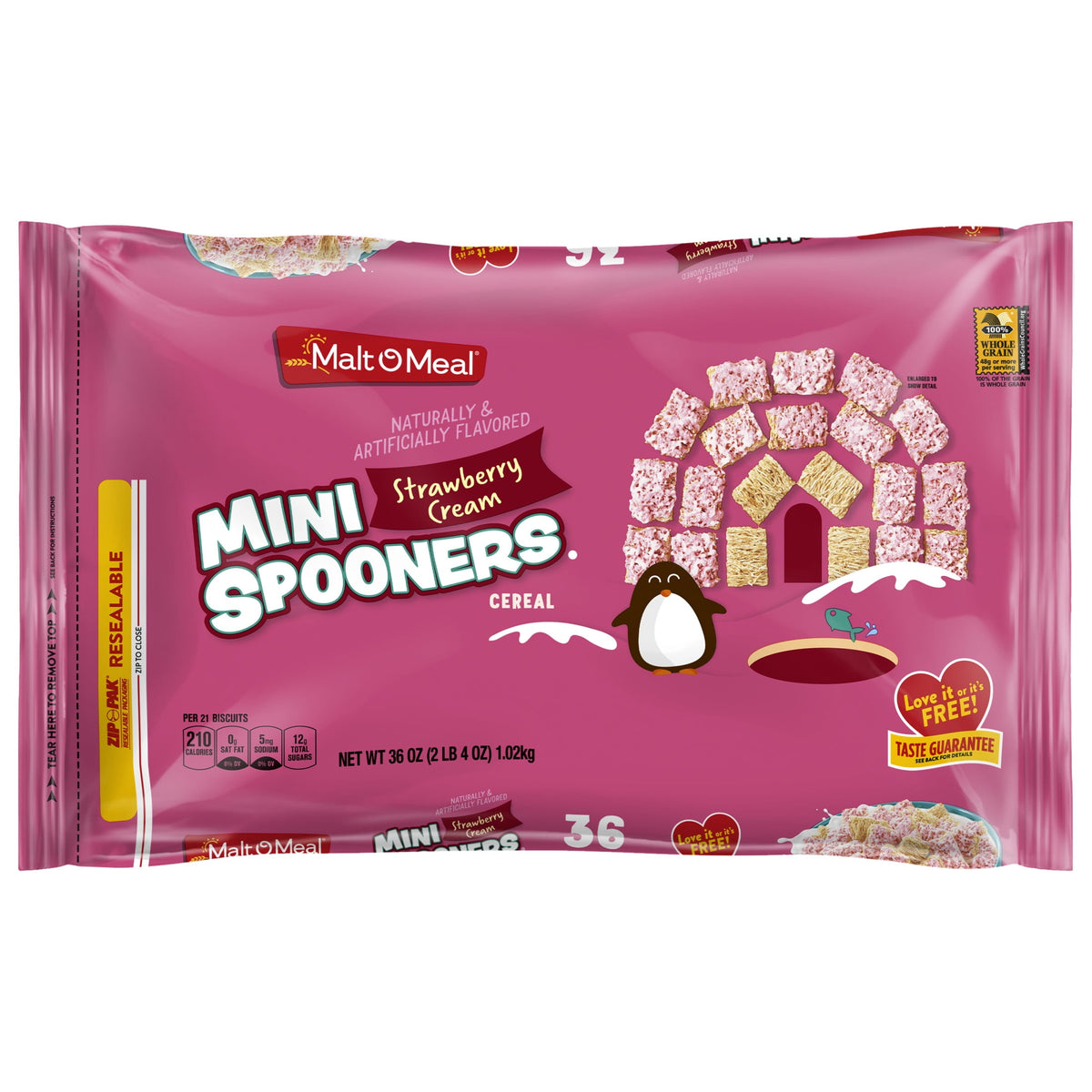 Cereal Malt-O-Meal Mini Spooners Fresa 1020g Pack 4