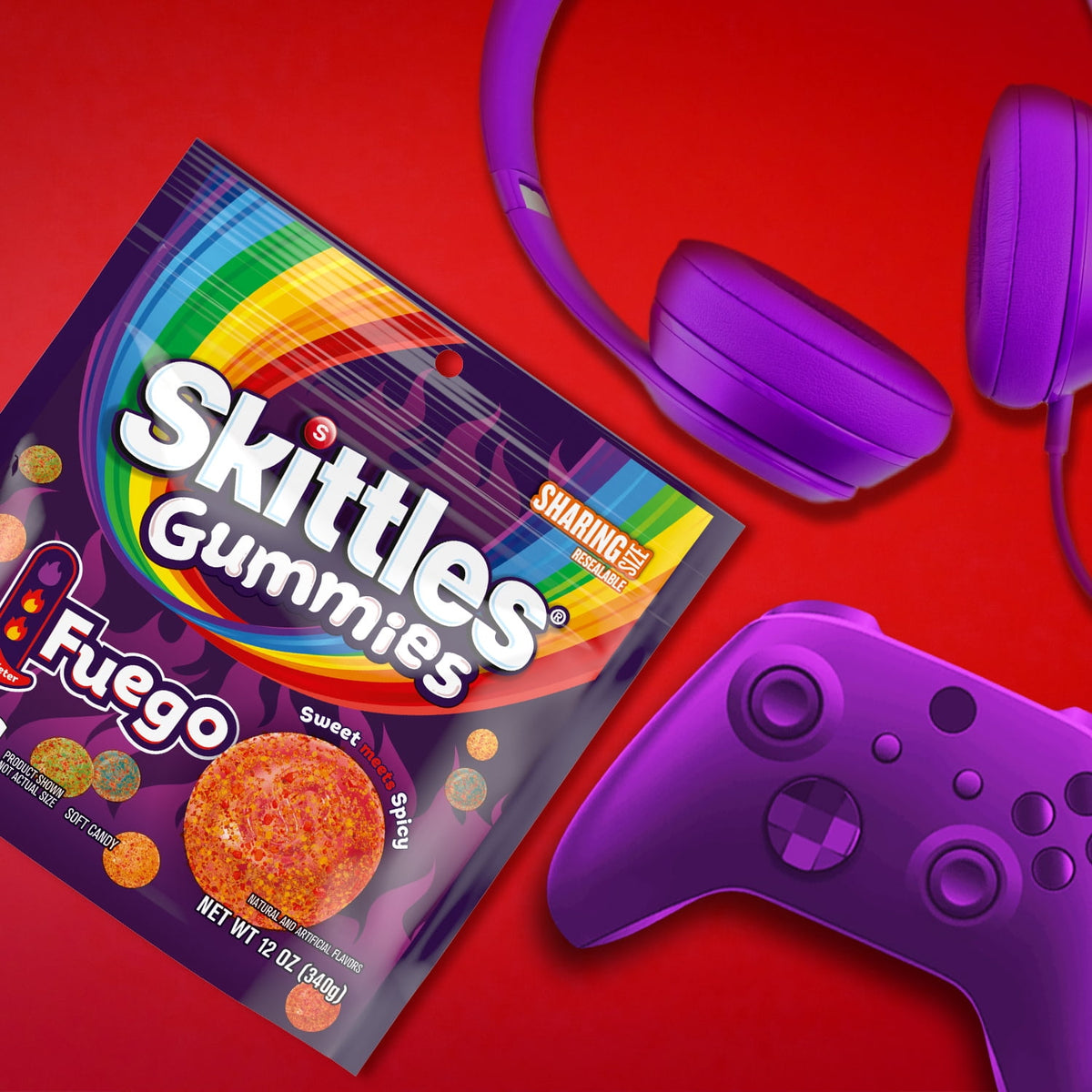 Regalo SKITTLES Gomitas Fuego 340g X2