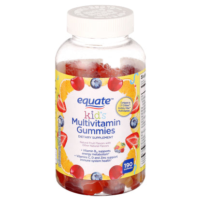 Equate multivitamínico infantil frutas 190 ct