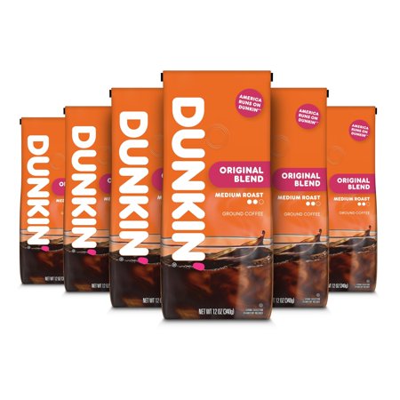 Dunkin Original Blend café molido 6 bolsas de 12 oz