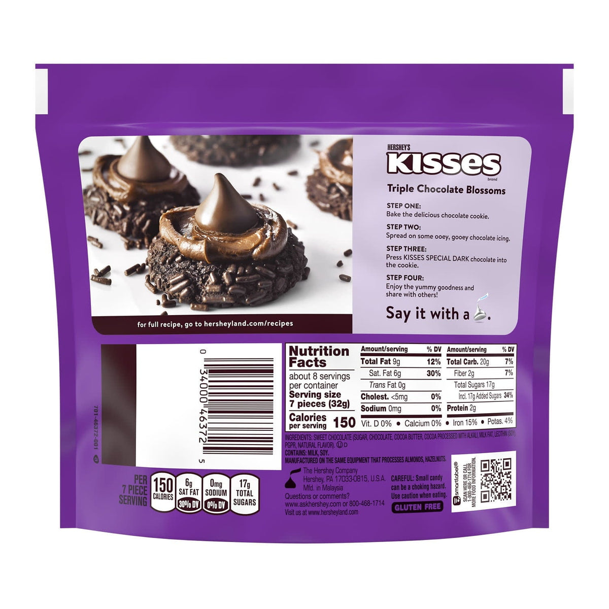 Hershey's Kisses Chocolate Amargo 247 g