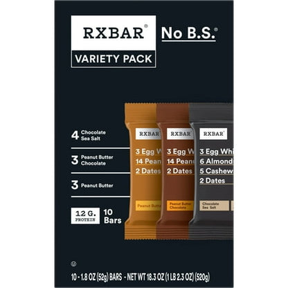 RXBAR, Variety Pack Protein Bars, 10 Count