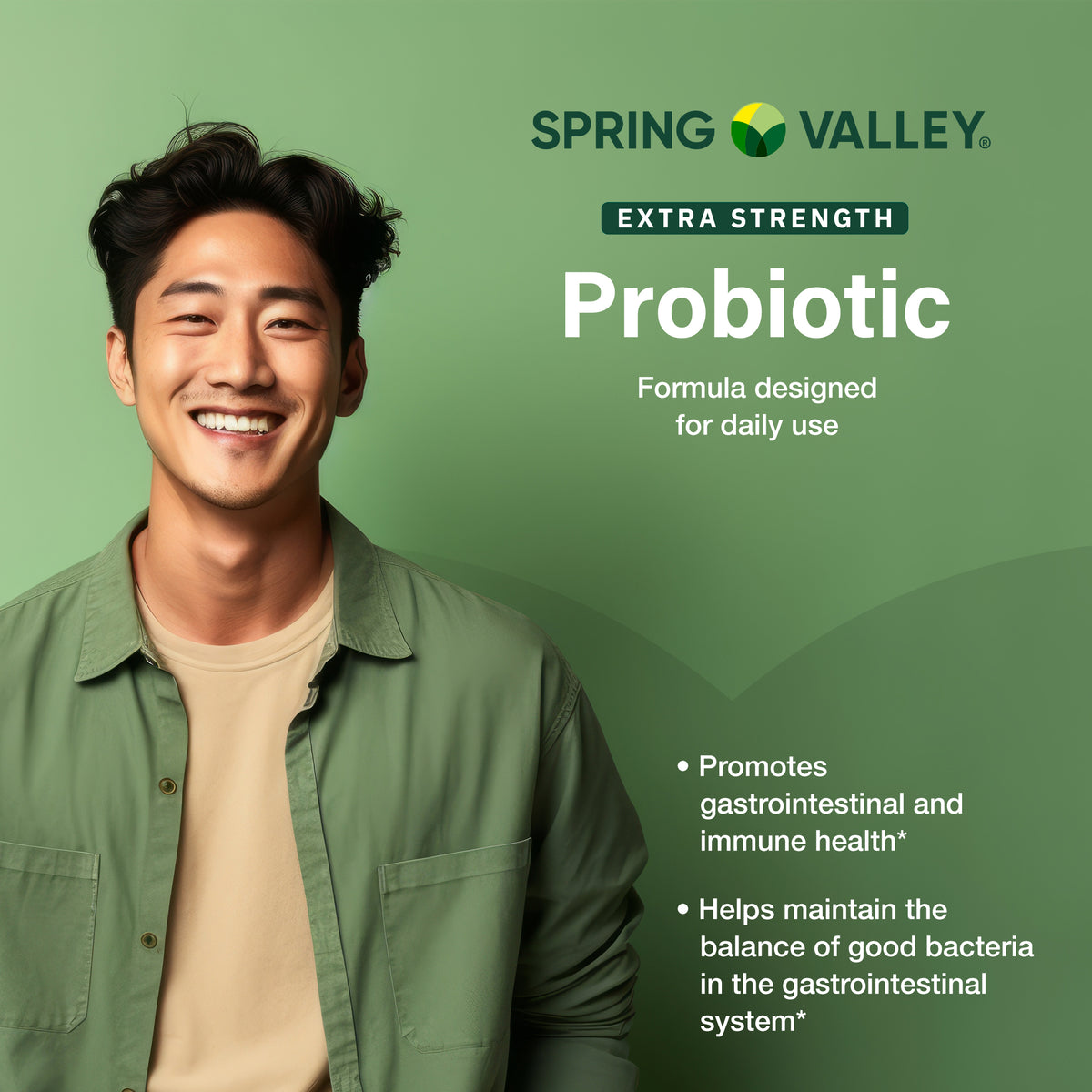 Spring Valley probiótico 10 mil millones 60 cápsulas