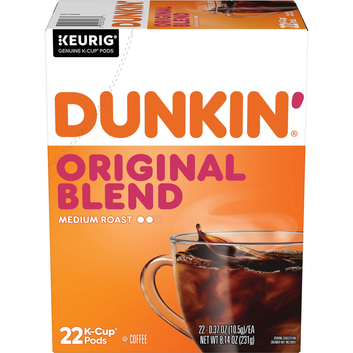Dunkin Original Blend café K-Cup 4 cajas de 22 ct