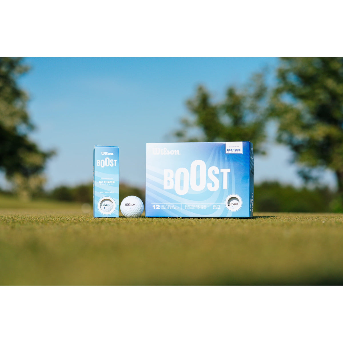 Pelotas De Golf Wilson Boost 2024 Blancas 12 Piezas