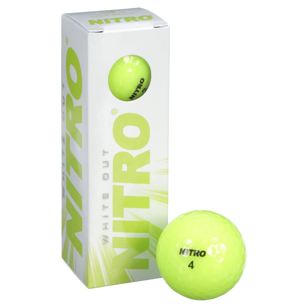 Pelotas De Golf Nitro White Out Amarillas 15 Piezas