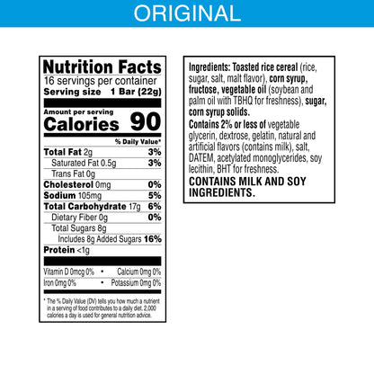 Rice Krispies Treats Original 16 Piezas