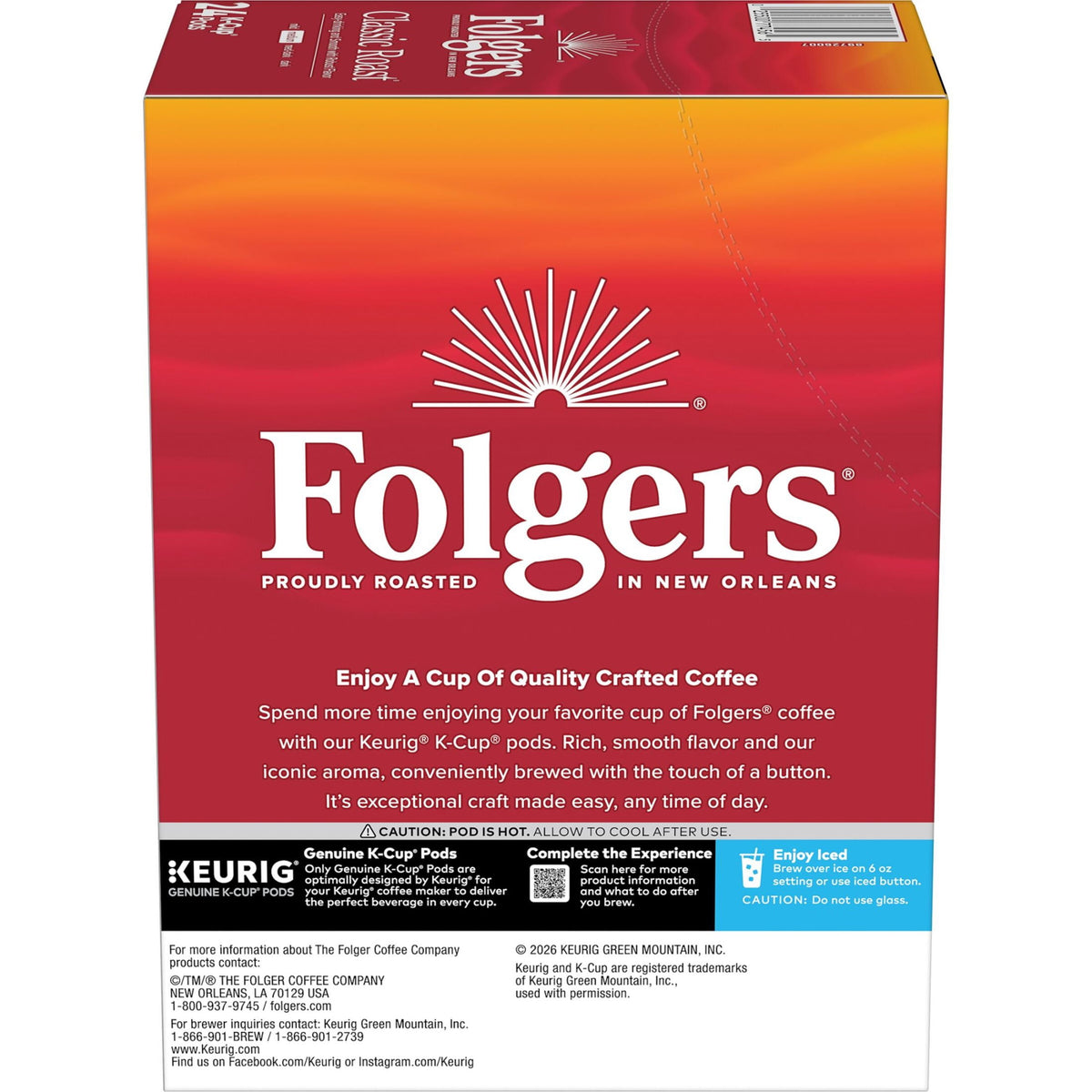 Café Folgers Classic Roast K-Cup 24 Pack 2
