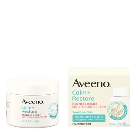 Aveeno Calm + Restore Redness Relief Face Cream, 1.7 oz