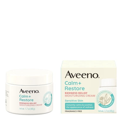 Aveeno Calm + Restore Redness Relief Face Cream, 1.7 oz