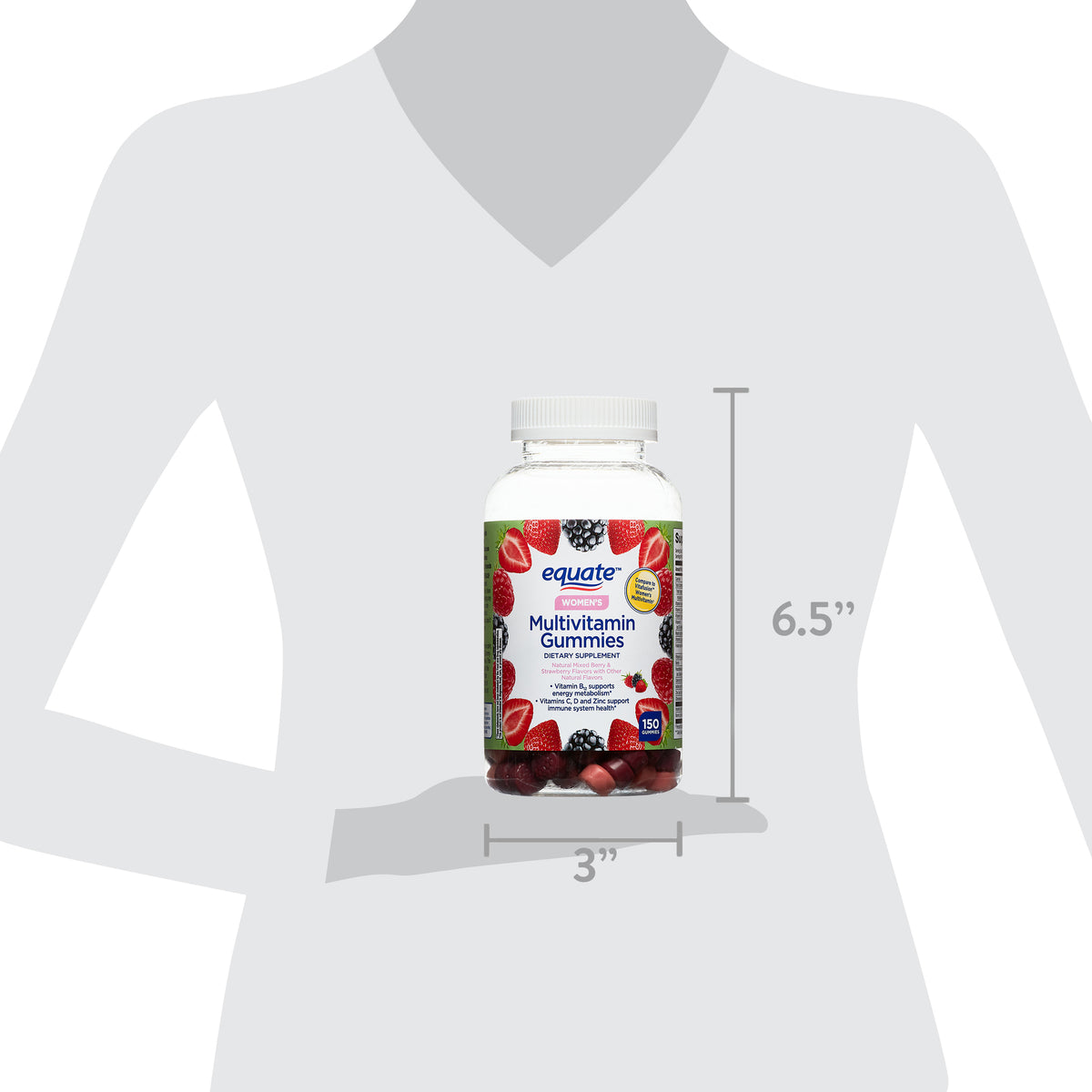 Equate multivitamínico mujer frutos rojos 150 ct