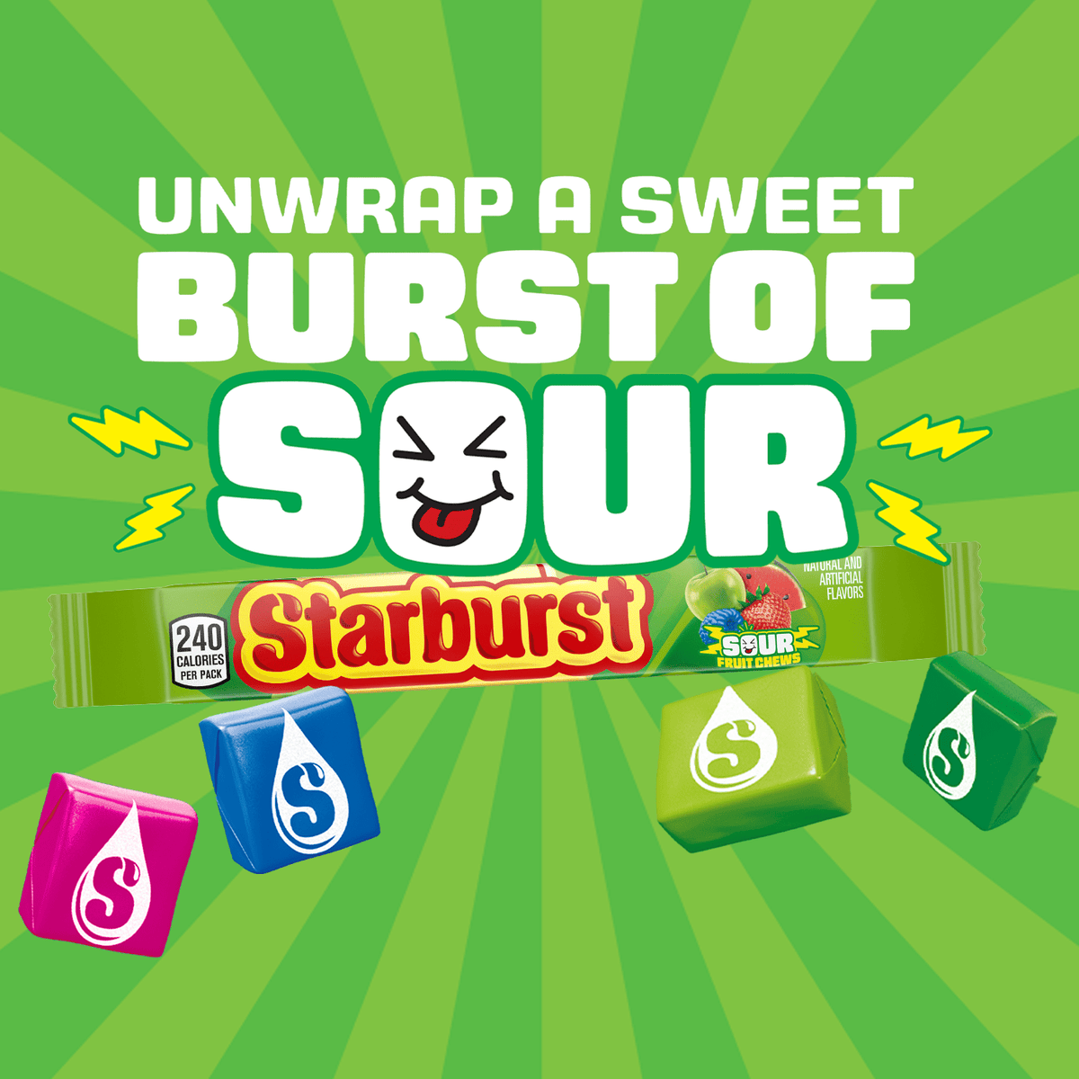 Regalo Starburst Caramelos Ácidos 59g X4