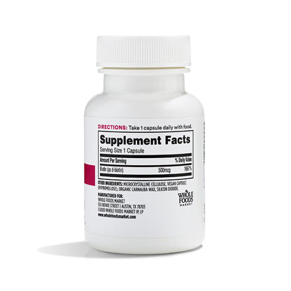 365 Biotina 500 Mcg 60 Cápsulas