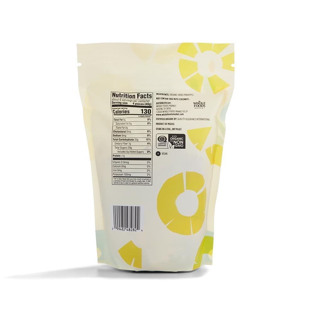365 Piña Deshidratada Orgánica en Rebanadas 227 g