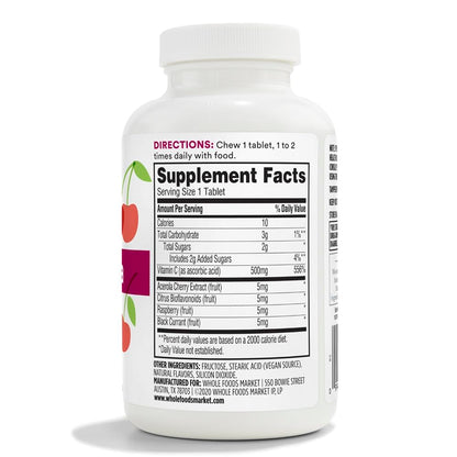 365 Vitamina C con Acerola Masticable Sabor Cereza 90 Tabletas